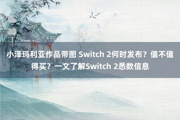 小泽玛利亚作品带图 Switch 2何时发布？值不值得买？一文了解Switch 2悉数信息